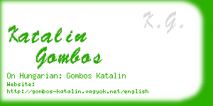 katalin gombos business card